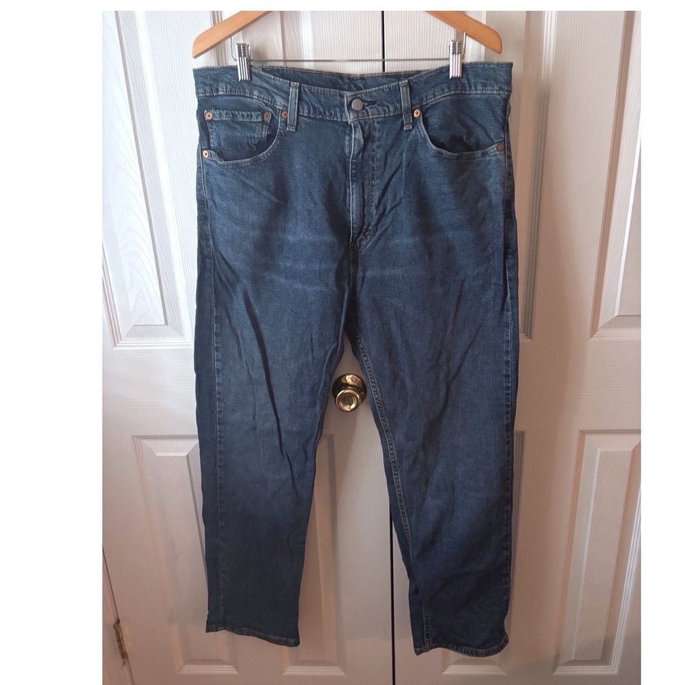 Levi's 505 Dark Wash Straight Leg Denim Jeans 38/29